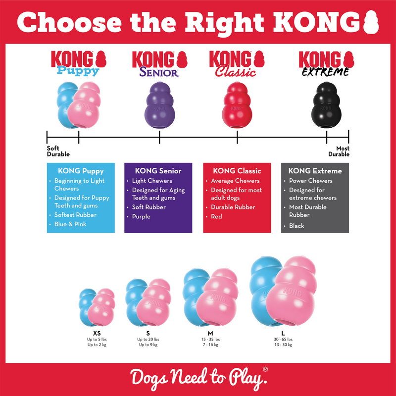 Choosing the right KONG benefits infographic